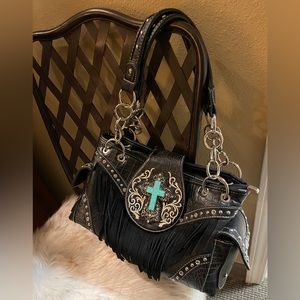 Montana West Fringe, Bling, satchel bag